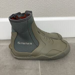 Simms Zipit II Bootie Mens 8 Green Wading Boots Outdoor Fishing Shoes
